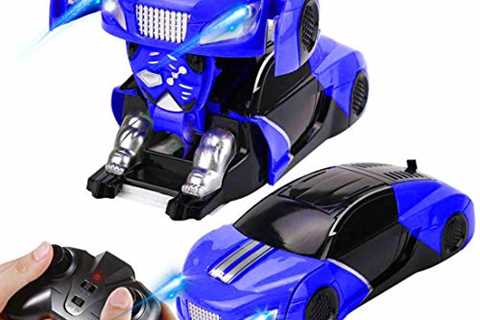 Iadong Remote Control Car, Kids Toys Transform Robot RC Car Dual Modes 360° Rotation Stunt Wall..