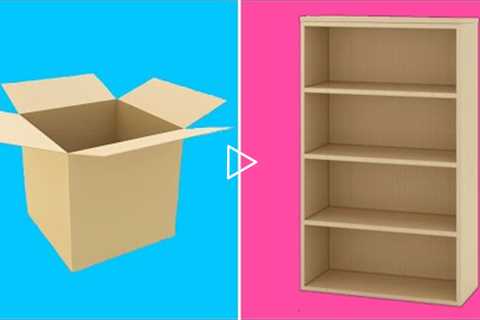 5 CARDBOARD FURNITURES IDEAS | BEST OUT OF WASTE CRAFT | EASY CARDBOARD DIY | WASTE MATERIAL CRAFT