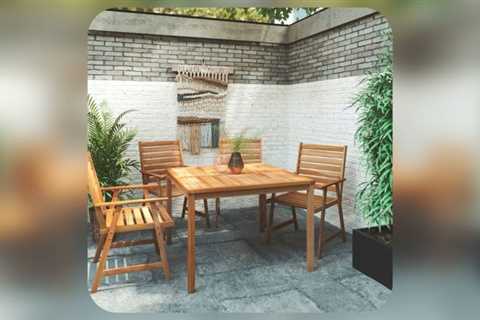 Outdoor Table 150cm Solid Teak Wood Garden Furniture