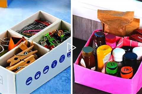 25 CARDBOARD PROJECTS FOR YOUR HOME || Easy Storage Hacks by 5-Minute Recipes!