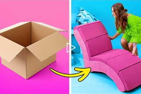 Cheap Cardboard DIY Furniture, Home Decor Crafts And Room Transformation To Make Your Place Cozy