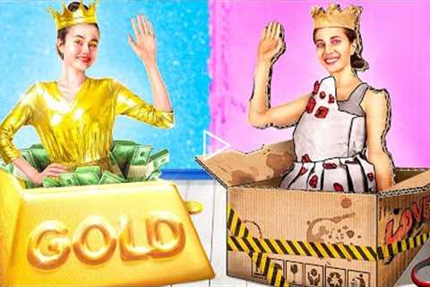 Cardboard Girl vs Gold Girl