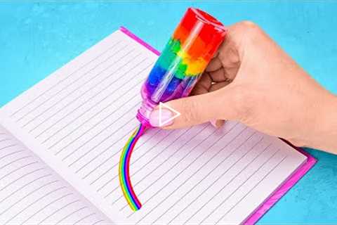 WOW!🌈RAINBOW CRAFTS FOR EVERYONE || DIYs For School and Home