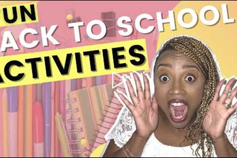 First Week of School Reading Activities  // Fun Reading Activities for Back to School