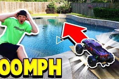 100MPH RC CAR vs MY POOL!