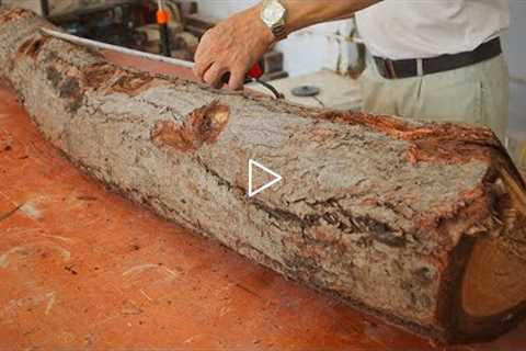 Amazing Creative Monolithic Curved Woodworking // Turn A Dead Tree Stump Into A perfect Work Of Art