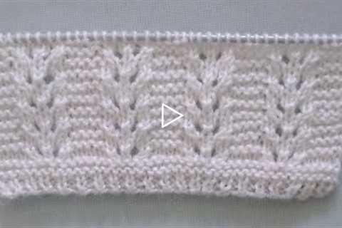 Pretty Eyelet knitting stitch pattern. Only 4 rows repeat.