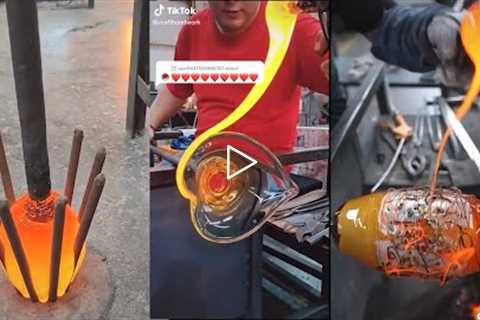 CREATING AMAZING GLASS SCULPTURES | GLASS BLOWING COMPILATION 🤩 Tiktok 2021 @crafthandwork