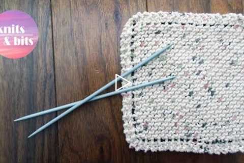 Learn to Knit - Simple Dishcloth - Knitting for Beginners