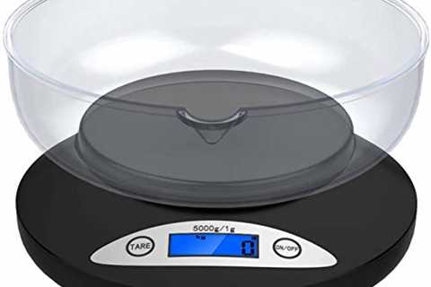 Digital Kitchen Scale, Ascher 5000g Electronic Cooking Food Scale with Back-Lit LCD Display, Mode..