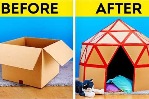 15 DIY CARDBOARD CRAFTS || Easy Upgrade Hacks and Plastic Recycle Ideas