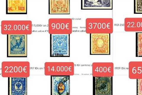 most expensive and rare russian old stamps value and catalog number, selten briefmarken aus Russland