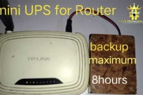 how can we make a mini UPS for the Router at Home