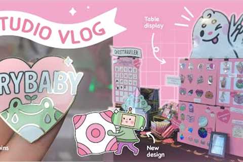 Studio Vlog #08 ✸ New Enamel Pins & Stickers, Markets Went Well!