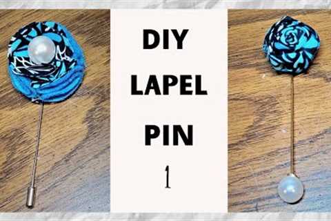 How To Make LAPEL PIN (METHOD 1) | Diy LAPEL PIN | LAPEL PIN tutorial #lapelpin #ankara