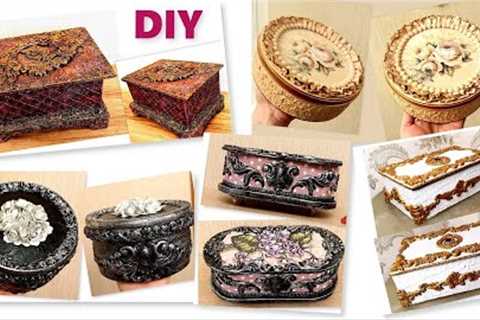 DIY/5 Best cardboard boxes ideas/ Jewelry Boxes /Cardboard craft