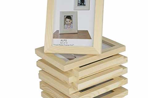 Wallniture DIY Projects Unfinished Solid Crafting Wood Picture Frames for 5x7 Inch Pictures Set of..