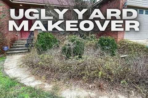 Disabled woman SHOCKED. Flower Bed MAKEOVER! OVERGROWN landscape before and after.