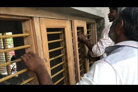 Teak wood working, window shutter alignment, Carpenter work