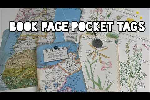 Let’s make some book page pocket tags & wear tie dye