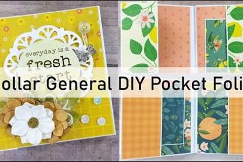 Dollar General DIY Easy to Make Pocket Folio Polly''s Paper Studio Tutorial