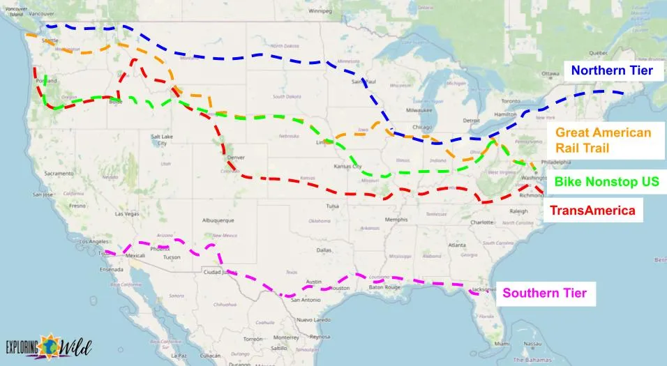 Bike Routes Across America: Top Touring and Bikepacking Routes Compared