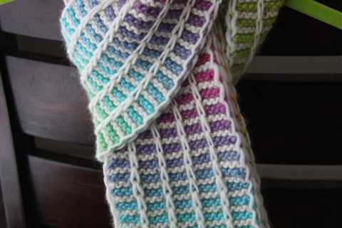 Knit a Rainbow Slip Stitch Scarf … Simple and Elegant!