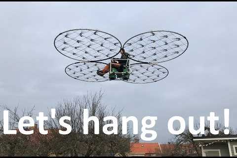 chAIR  -Manned quadcopter Episode 30 Actual backyard flight!