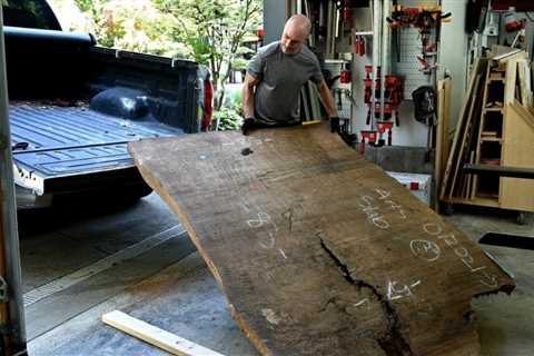 $9000 Wood Slab Desk — One Man Woodworking Shop