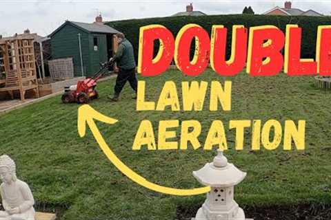 I Decided To DOUBLE AERATE This VERY Clay Lawn - Customer Now Feels Optimistic