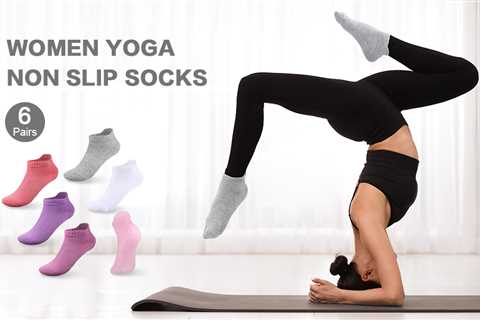 Geyoga 6 Pairs Women Yoga Socks Grip Non Slip Barefoot Workout for Barre Ballet