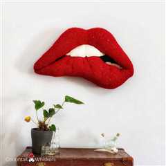 These Lips Are Not For Kissing … They’re Wall Hangings And You Can Crochet Them!