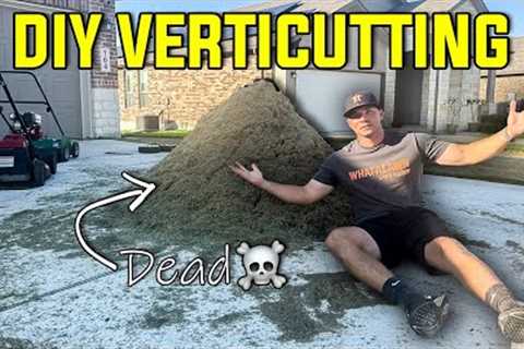 DIY VERTICUTTING and SCALPING my LAWN | Can a Lawn Get TOO THICK? |Removing a MOUNTAIN of Material