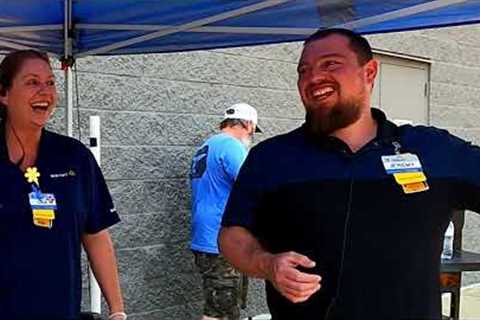 Hot Dog Swallow at Walmart Riley Fundraiser in Lawrenceville Illinois