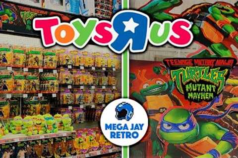 TMNT Mutant Mayhem Display at Toys R Us - Mega Jay Retro Action Figure Toy Hunt Marvel DC Multiverse