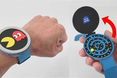 PAC-MAN Gaming SmartWatch DIY｜FUNNY Cardboard & Paper Craft Idea