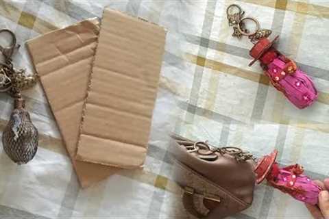 how to make name keychain with cardboard | diy keychain with cardboard | cardboard keychain holder