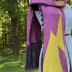 Holy Jurassic Jolt! This Knit ‘Dino Stardust’ Scarf Is Bold & F-U-N!