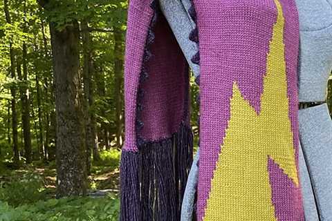 Holy Jurassic Jolt! This Knit ‘Dino Stardust’ Scarf Is Bold & F-U-N!