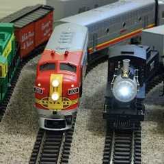 Big model trains running inside my small house