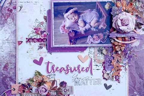 Treasured Baby Floral Layout