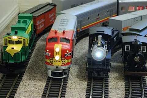 Big model trains running inside my small house