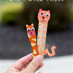 Cute Kid-Made Craft Stick Tigers