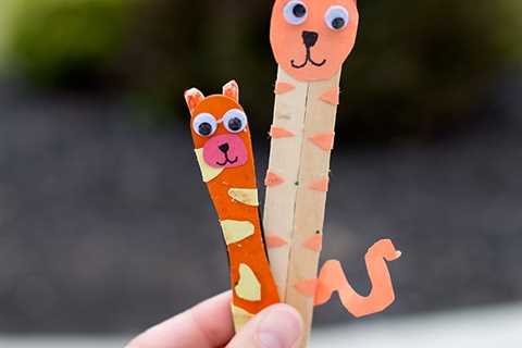 Cute Kid-Made Craft Stick Tigers