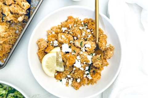 Sheet Pan Greek Chicken + Quinoa