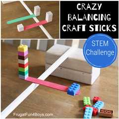 Crazy Balancing Craft Sticks STEM Challenge