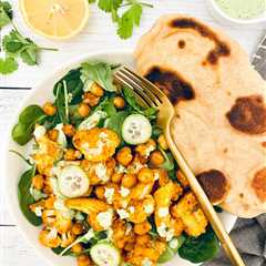 Cauliflower + Chickpea Shawarma with Green Garlic Sauce