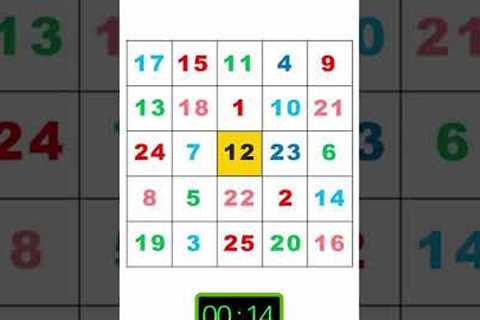 Practice Schulte Table - Part 1