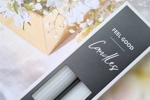 Luxurious White Ribbed Soy Candles | Lavender Scented Pillars by Feel Good